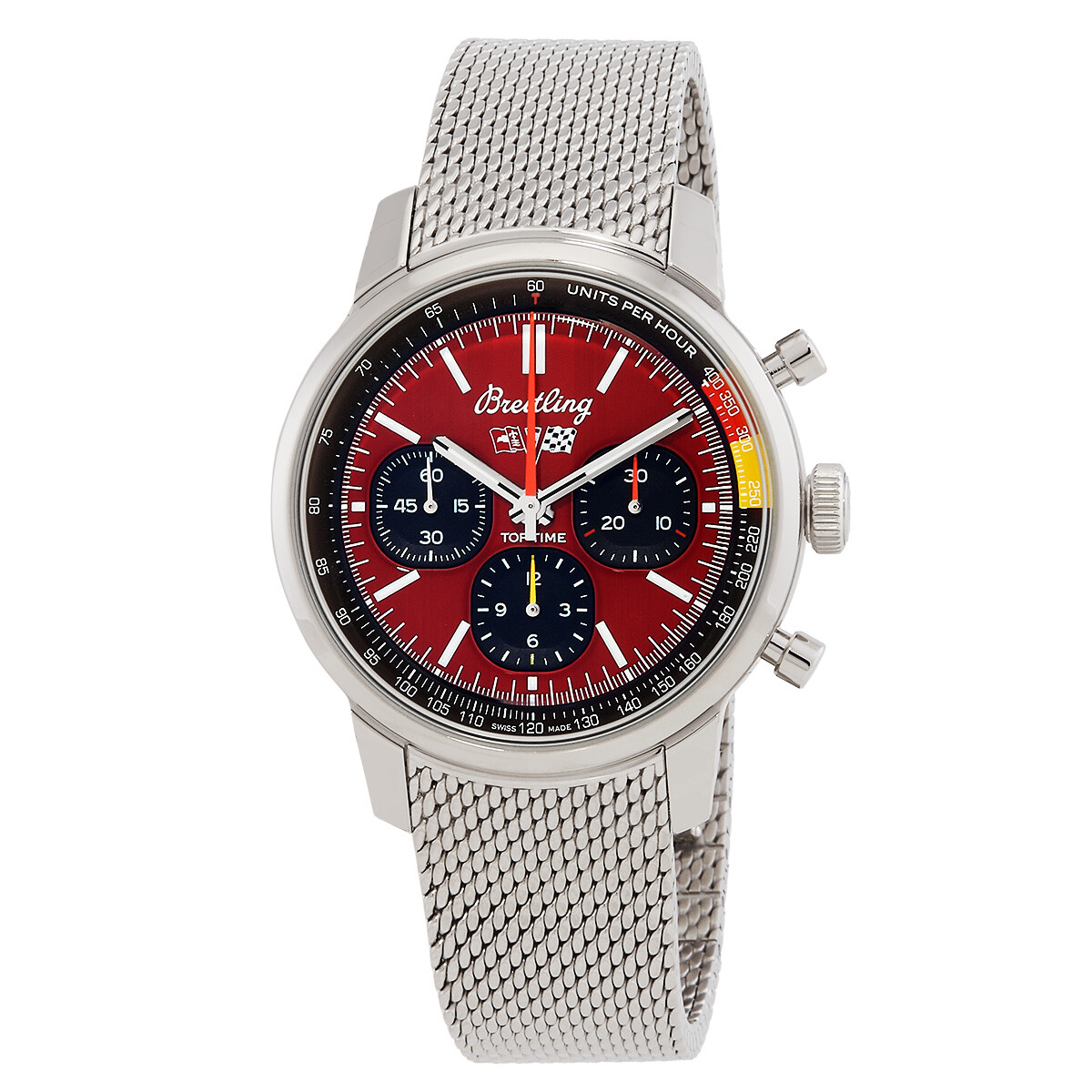 Breitling Top Time Chronograph Automatic Chronometer Red Dial Men's Watch AB01761A1K1A1