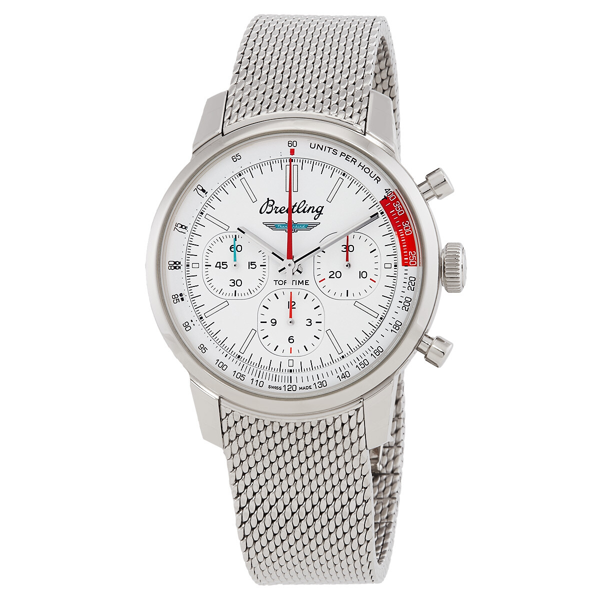Breitling Top Time B01 Thunderbird 41mm Chronograph Automatic White Dial Men's Watch AB01766A1A1A1