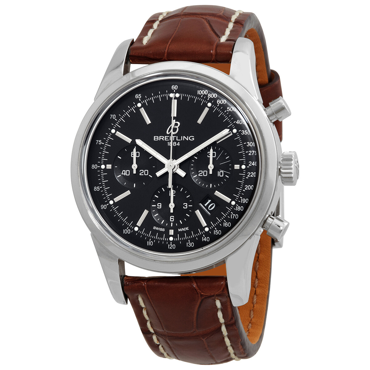Breitling Transocean Chronograph Automatic Chronometer Black Dial Watch AB015212/BA99.743P.A20BA.1