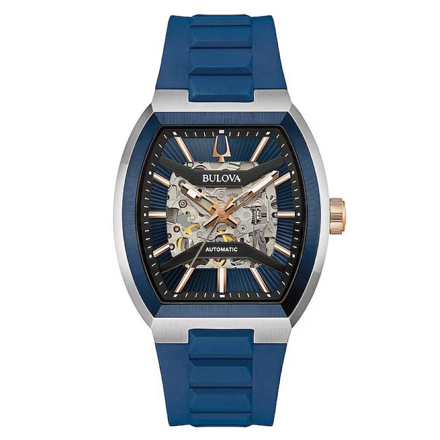 Bulova Maquina Automatic Blue Dial Men's Watch 98A318