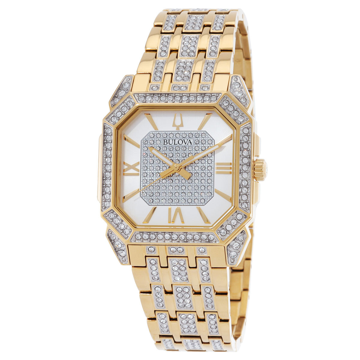 Bulova Octava Quartz Crystal Silver Dial Men's Watch 98A295