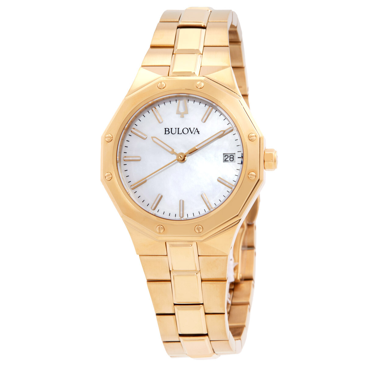 Bulova Prestige Quartz Mother of Pearl Dial Ladies Watch 97M119