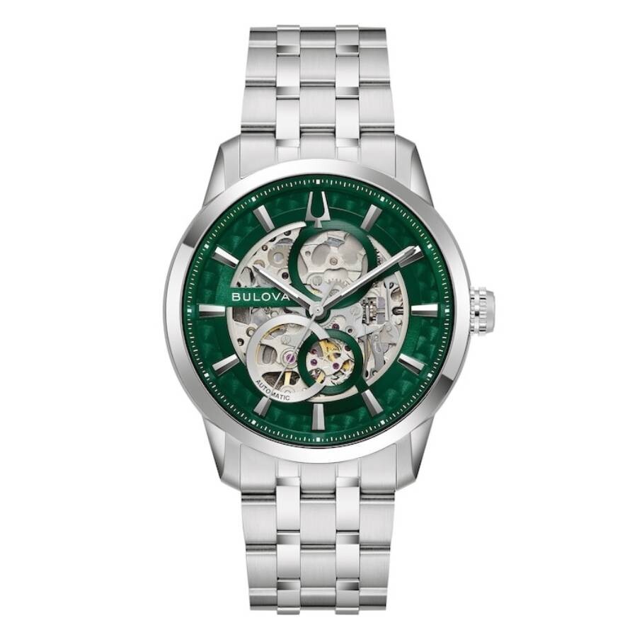 Bulova Sutton Automatic Green Dial Men's Watch 96A329