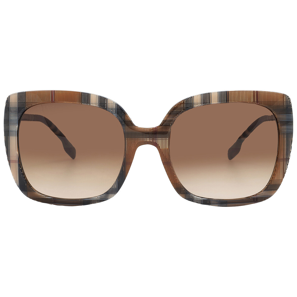 BURBERRY ブラウンオーバーサイズサングラスBE4370U MARGOT Burberry Margot Brown Gradient Round Ladies Sunglasses BE4370U