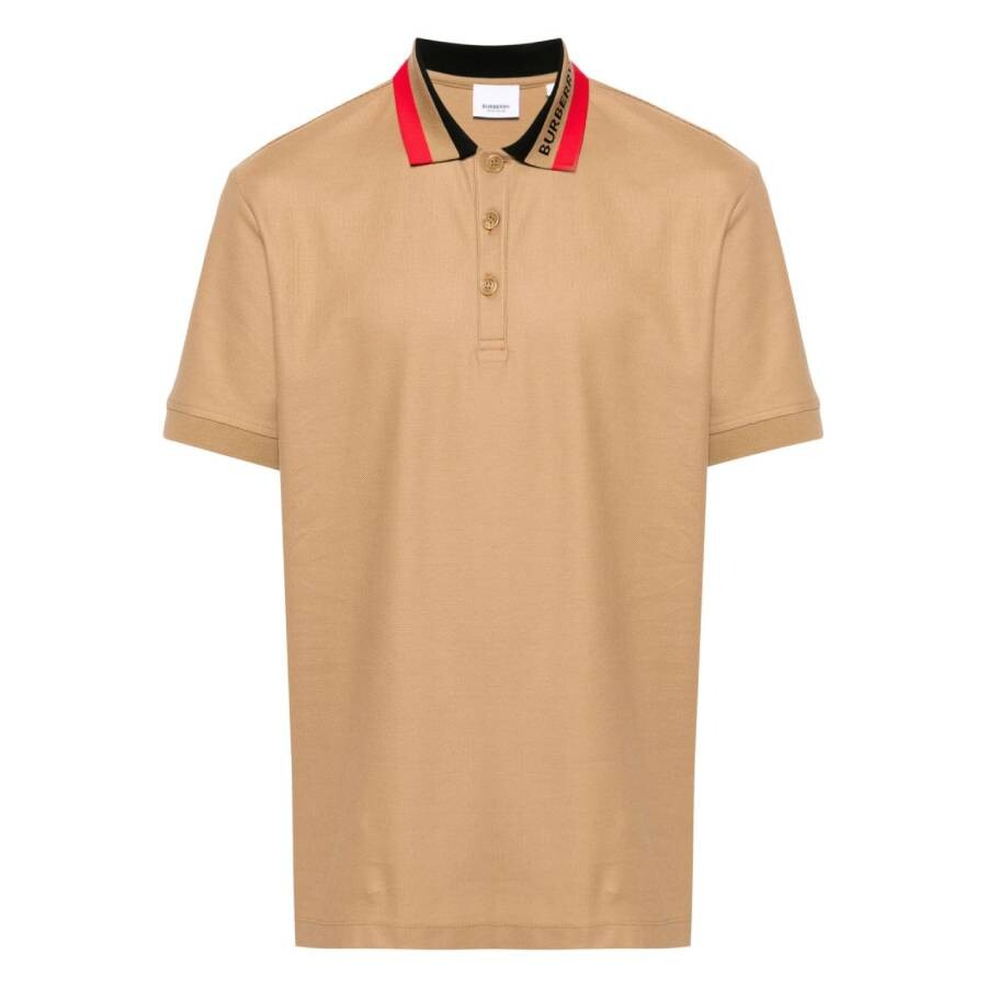 Burberry Long-sleeve Cotton Polo Shirt, Size Small 8077871