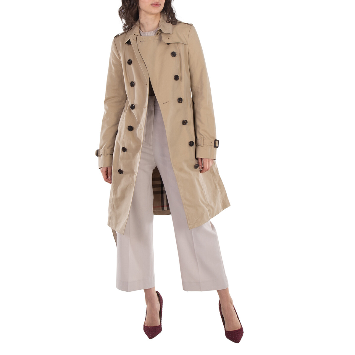 ジャケット・アウター Burberry Chelsea medium 46 Burberry Men's The Chelsea Mid-length Black Trench Coat