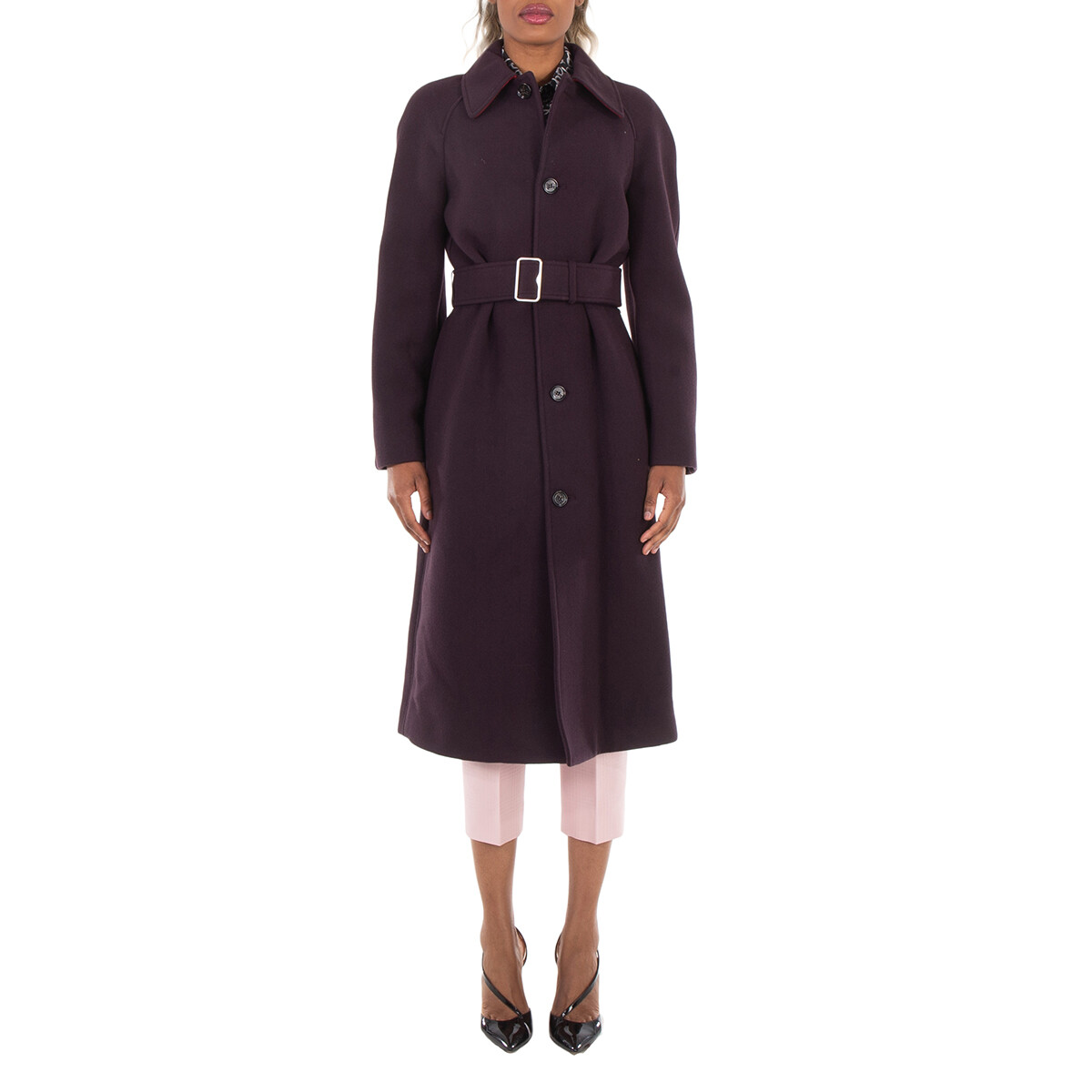 Burberry Single Breasted Wool Coat, Brand Size 54 (US Size 44