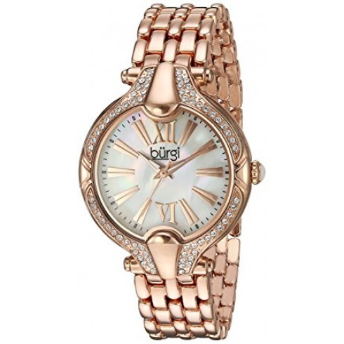 Burgi Mother of Pearl Dial Rose Gold-tone Ladies Watch BUR163RG
