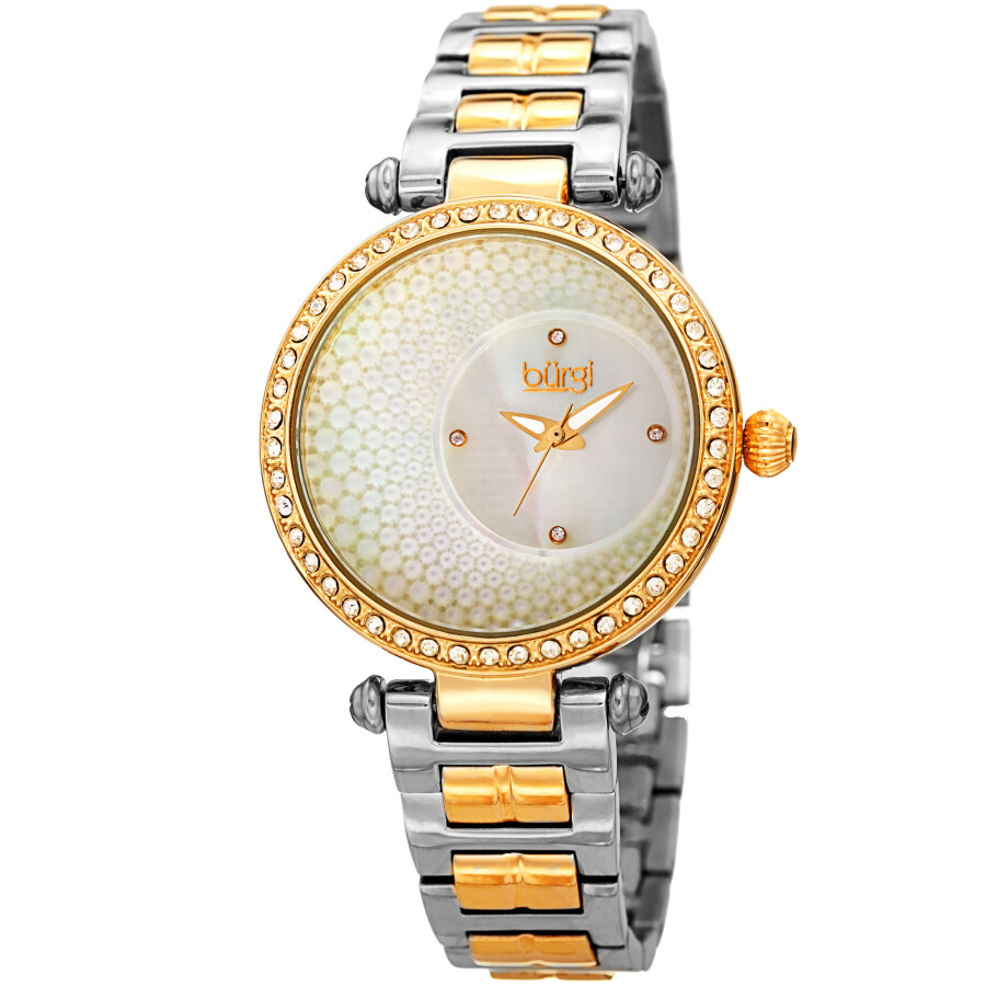 Burgi Quartz Mother of Pearl Dial Ladies Watch BUR183TTG