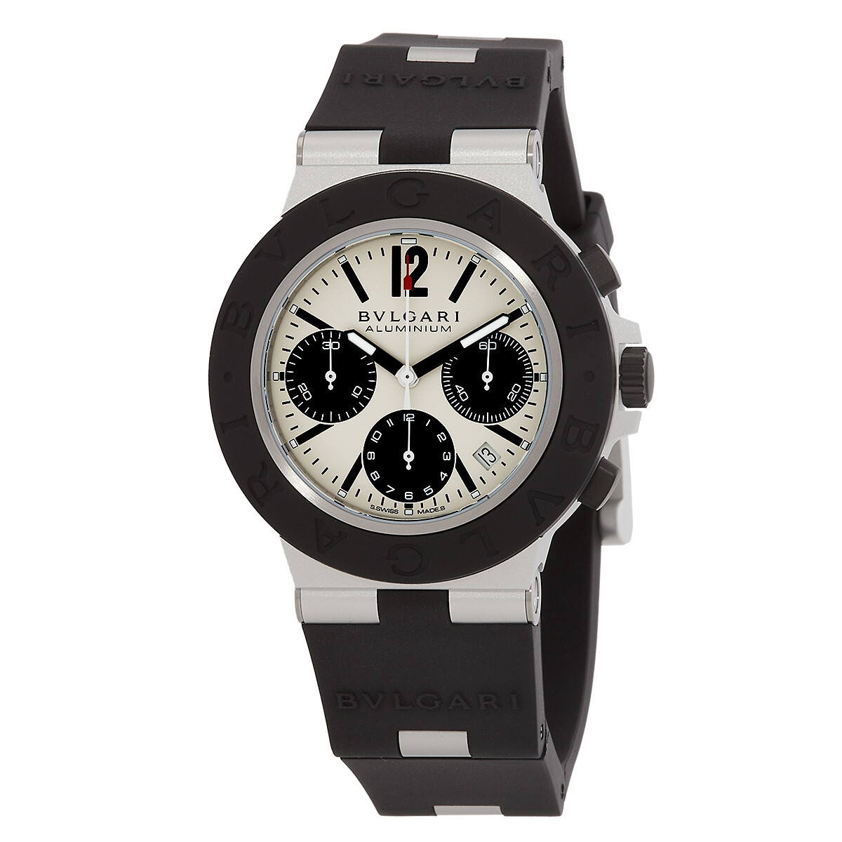 Bvlgari Aluminium Chronograph Automatic White Dial Men's Watch 103722
