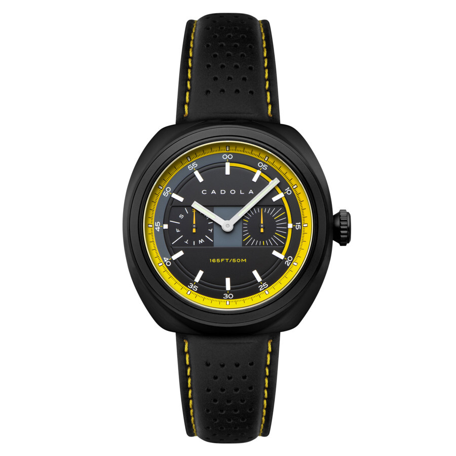 Cadola Giulia GMT Quartz Black Dial Men's Watch CD-1043-02