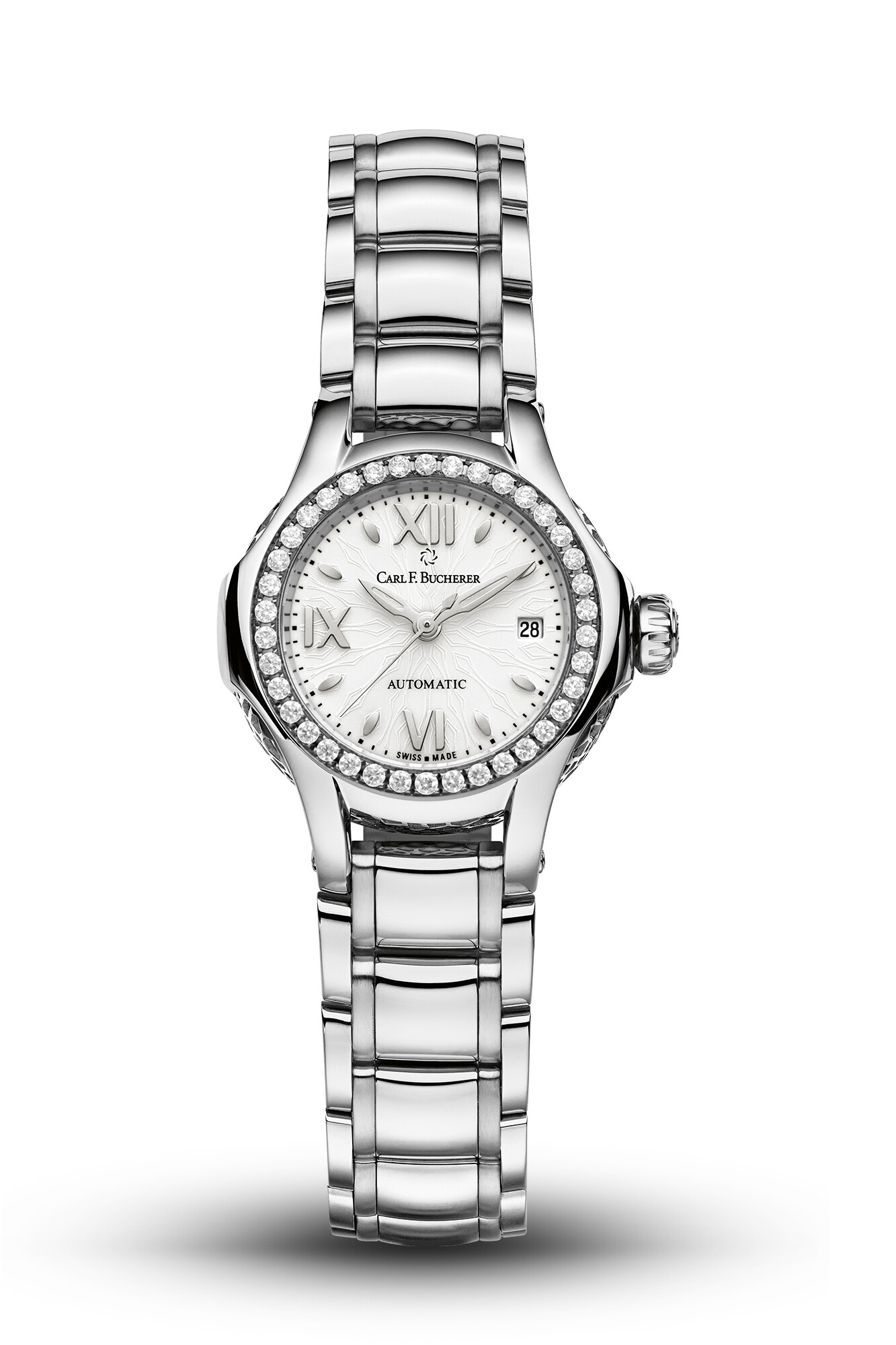 Carl F. Bucherer Pathos Queen Automatic Diamond White Dial Ladies Watch 00.10551.08.25.31