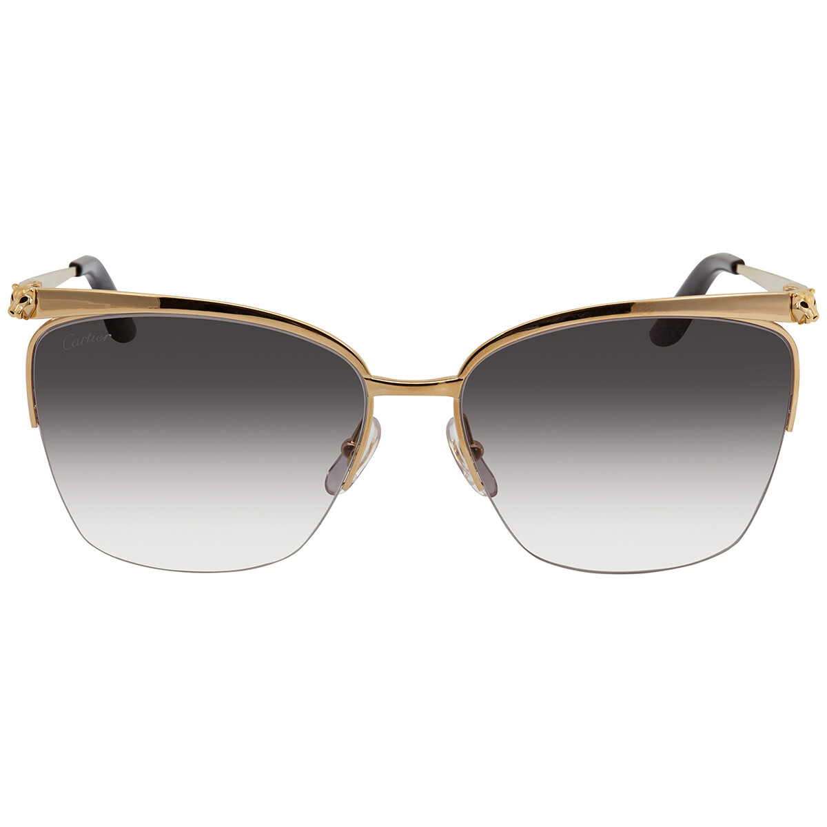 C ドゥ カルティエサングラス CT0014S Cartier Silver Pantos Unisex Sunglasses CT0014S 001 49