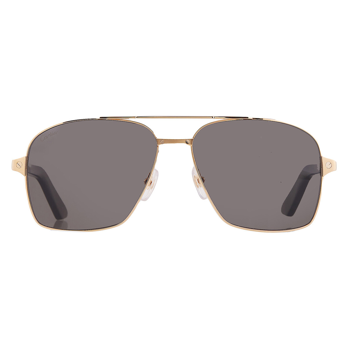 Cartier Santos de Cartier Brown Round Men's Sunglasses CT0459S 006 53 ...