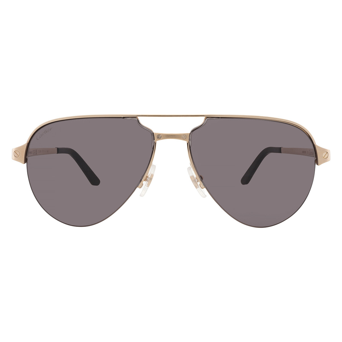 Cartier サングラス CT0015S シルバー Cartier CT0015S 006 Silver Ruthenium Sunglasses - eye-oo.com