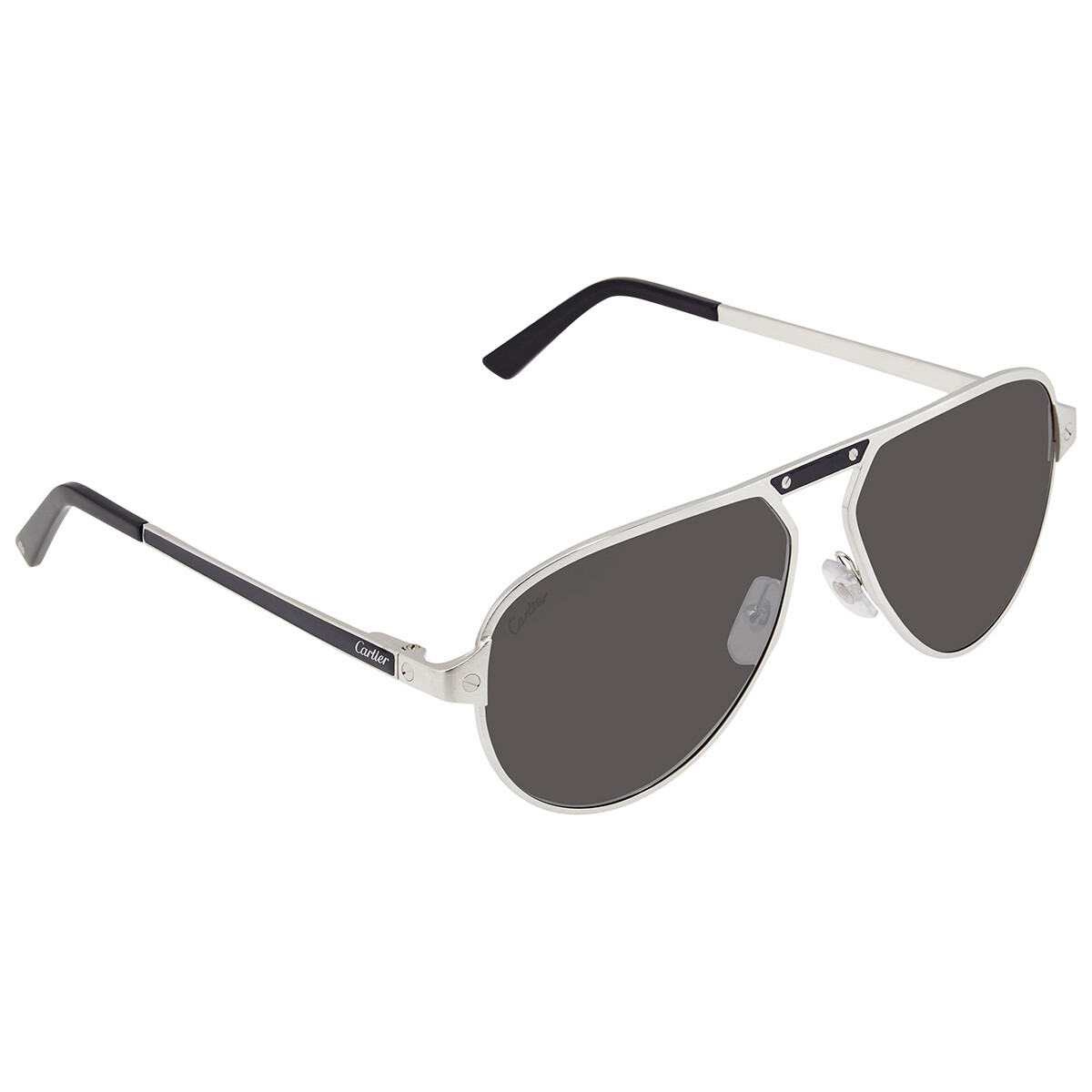 C ドゥ カルティエサングラス CT0014S Cartier Silver Pantos Unisex Sunglasses CT0014S 001 49