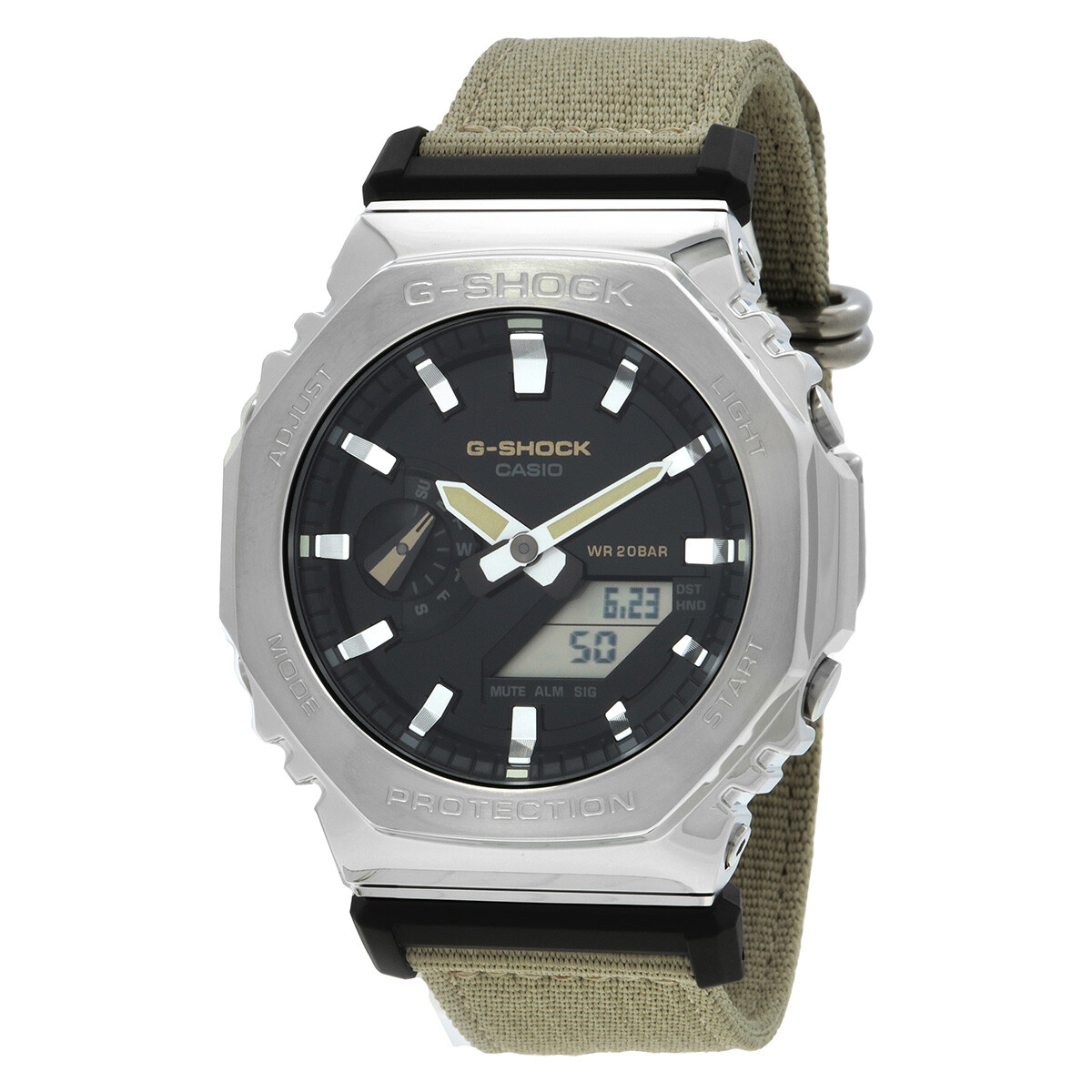 Casio G-Shock Alarm World Time Quartz Analog-Digital Silver