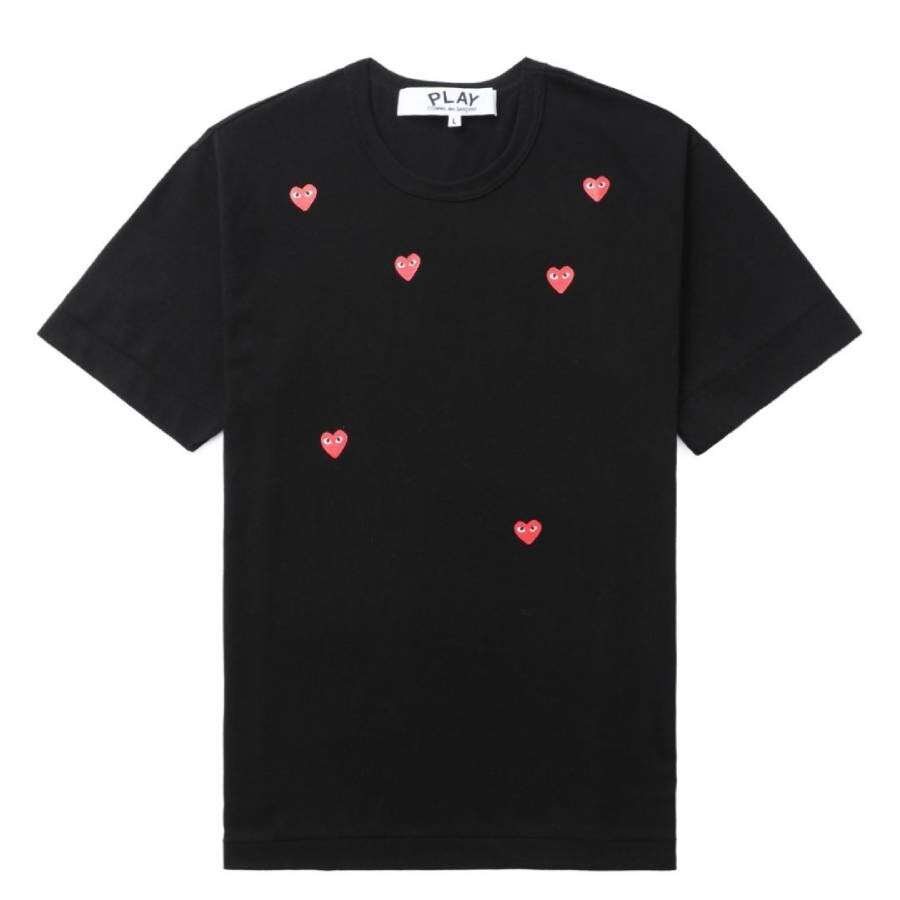 Comme Des Garcons Ladies Embroidered Heart Stripe Long