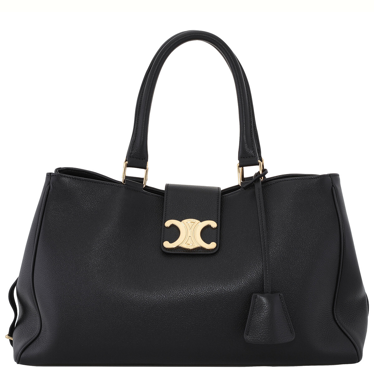 Celine Clutch With Chain In Triomphe Canvas And Lambskin