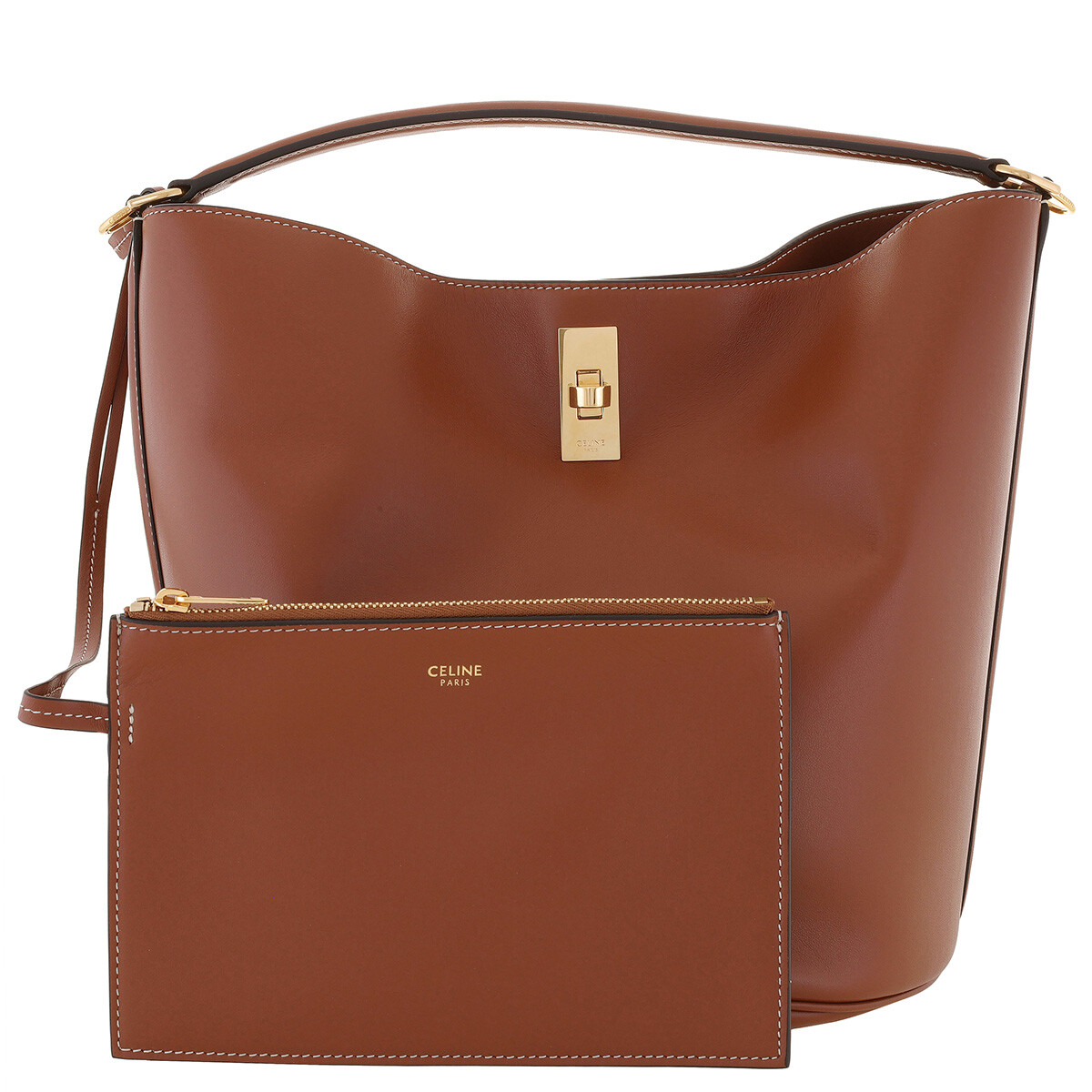 CELINE｜ (MEDIUM LOUISE BAG(116613FX9 38NO)) MEDIUM BUCKET LOUISE IN SMOOTH CALFSKIN - BLACK | CELINE
