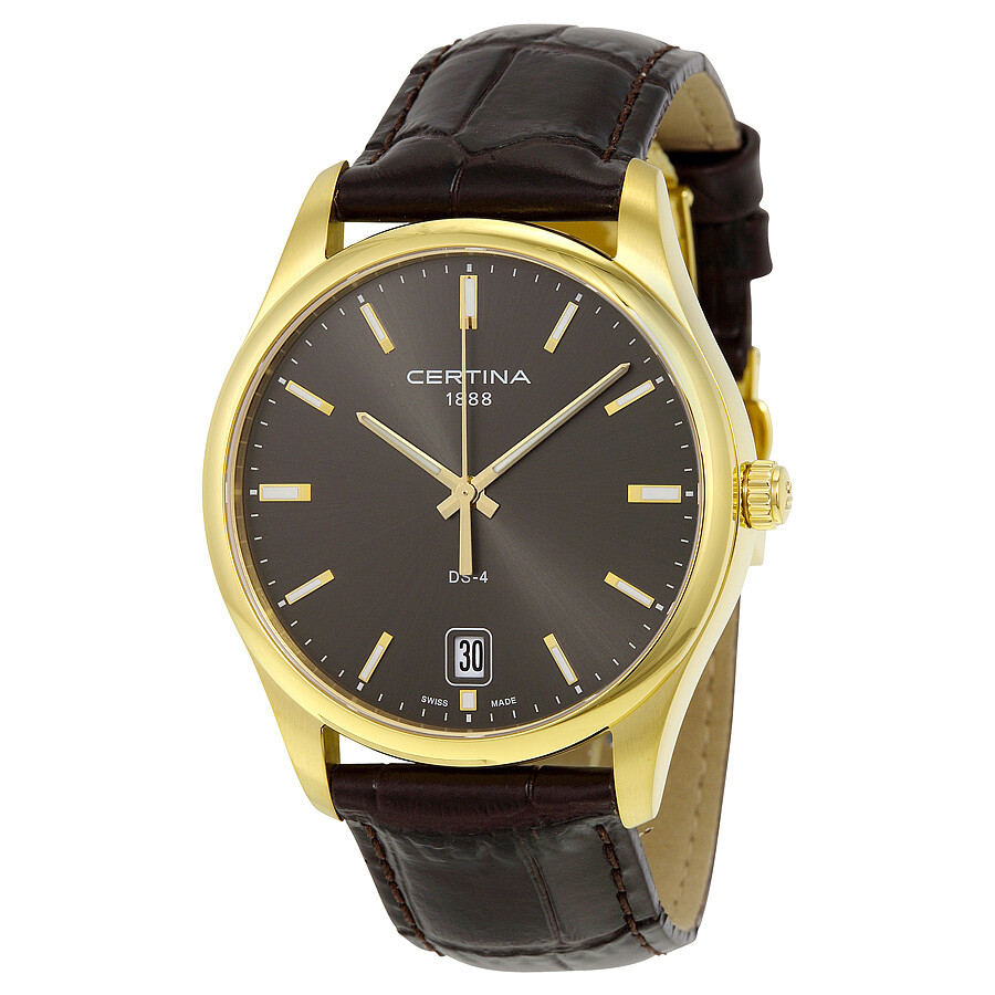 Certina DS-4 Quartz Grey Dial Brown Leather Men's Watch C022.610.36.081.00