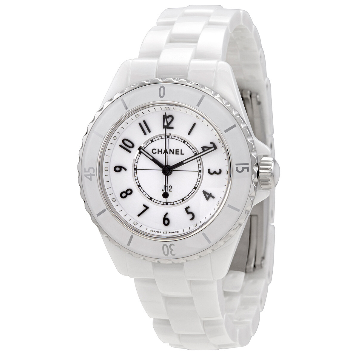 Chanel J12 Quartz White Dial Ladies Watch H5698