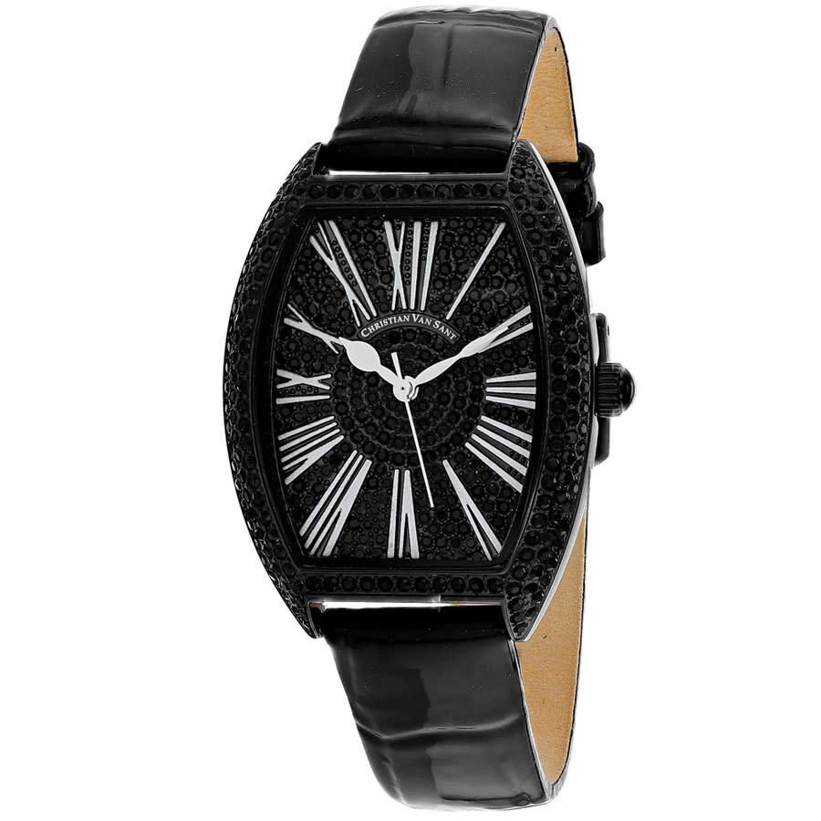 Christian Van Sant Chic Quartz Black Dial Ladies Watch CV4844
