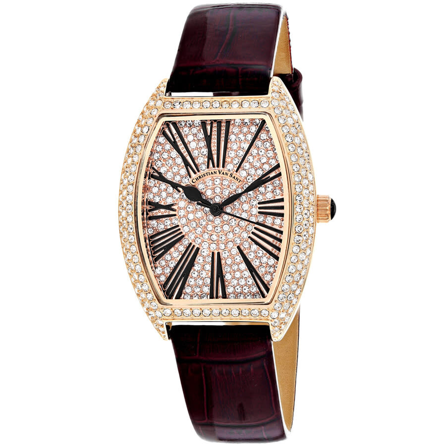 Christian Van Sant Chic Quartz Rose Gold Dial Ladies Watch CV4843
