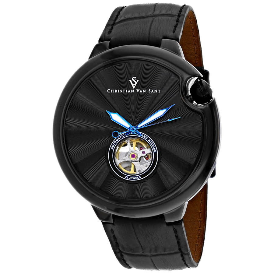Christian Van Sant Cyclone Automatic Black Dial Men's Watch CV0145