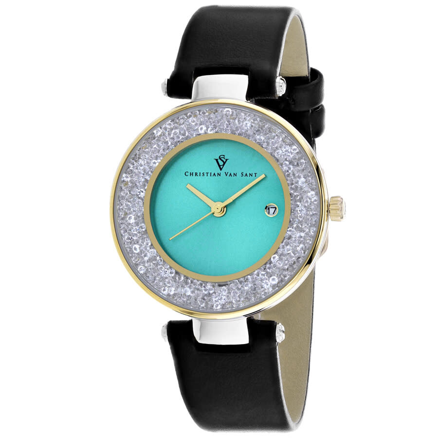 Christian Van Sant Dazzle Quartz Blue Dial Ladies Watch CV1225