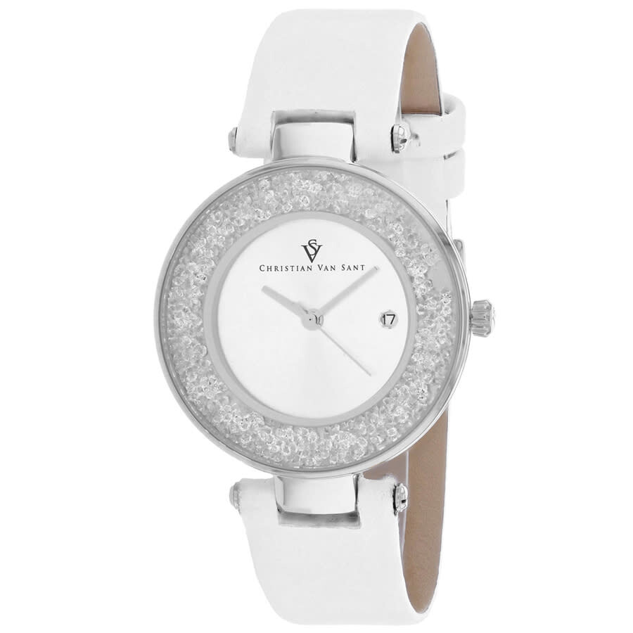 Christian Van Sant Dazzle Quartz Silver Dial Ladies Watch CV1220