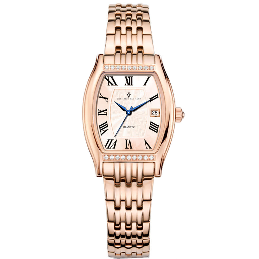 Christian Van Sant Gemma Quartz Rose Gold Dial Ladies Watch CV2453