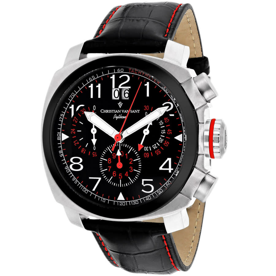 Christian Van Sant Grand Python Chronograph Quartz Black Dial Men's Watch CV3AU1