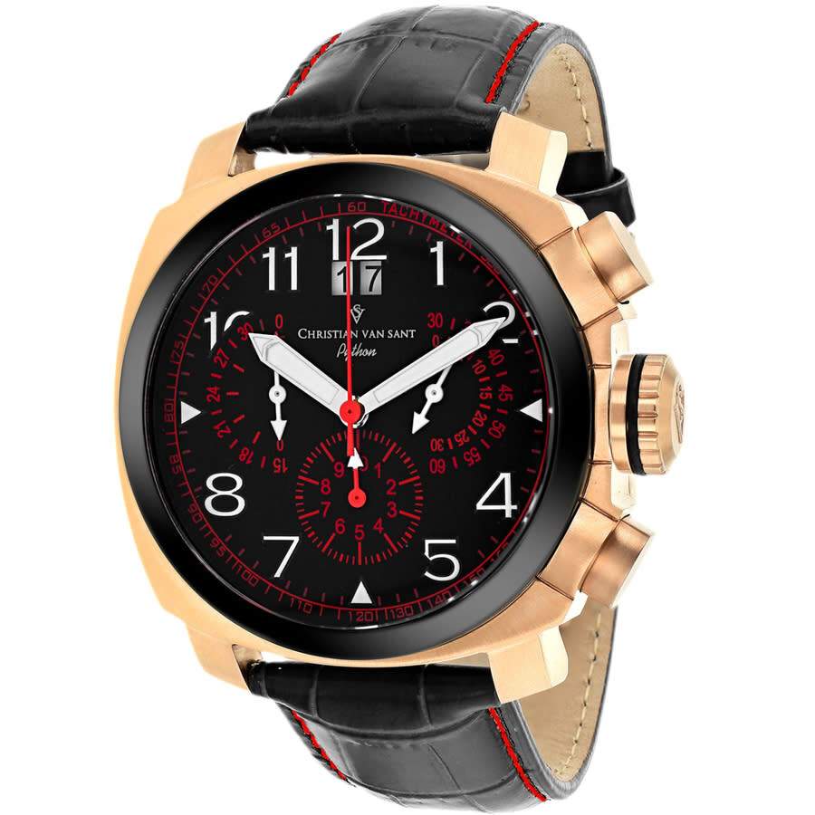 Christian Van Sant Grand Python Chronograph Quartz Black Dial Men's Watch CV3AU8