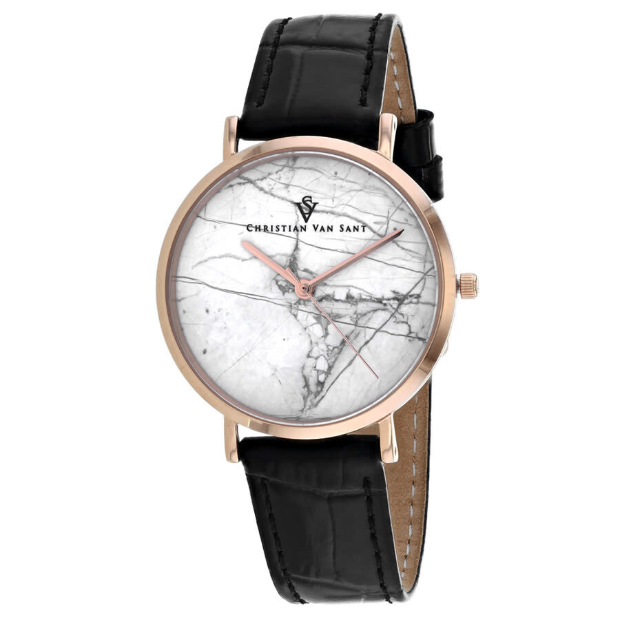 Christian Van Sant Lotus White Dial Ladies Watch CV0422Bk