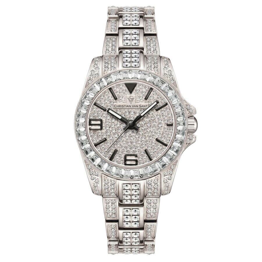 Christian Van Sant Majestic Quartz Silver Dial Ladies Watch CV9210