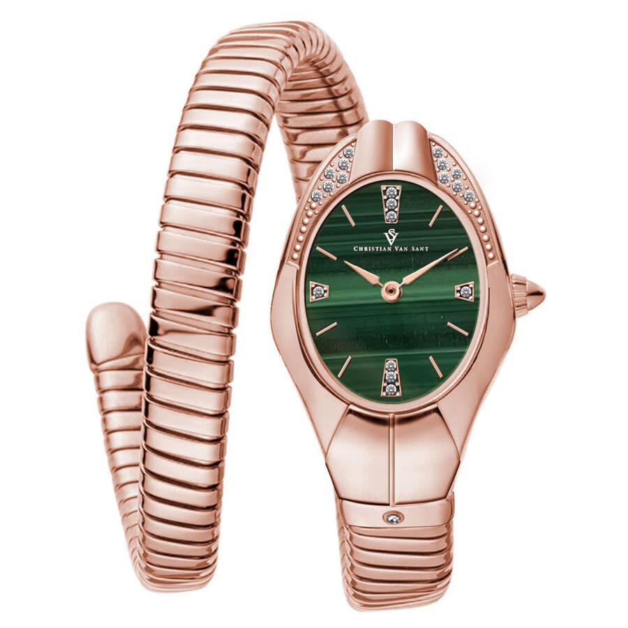 Christian Van Sant Naga Quartz Green Dial Ladies Watch CV0889G