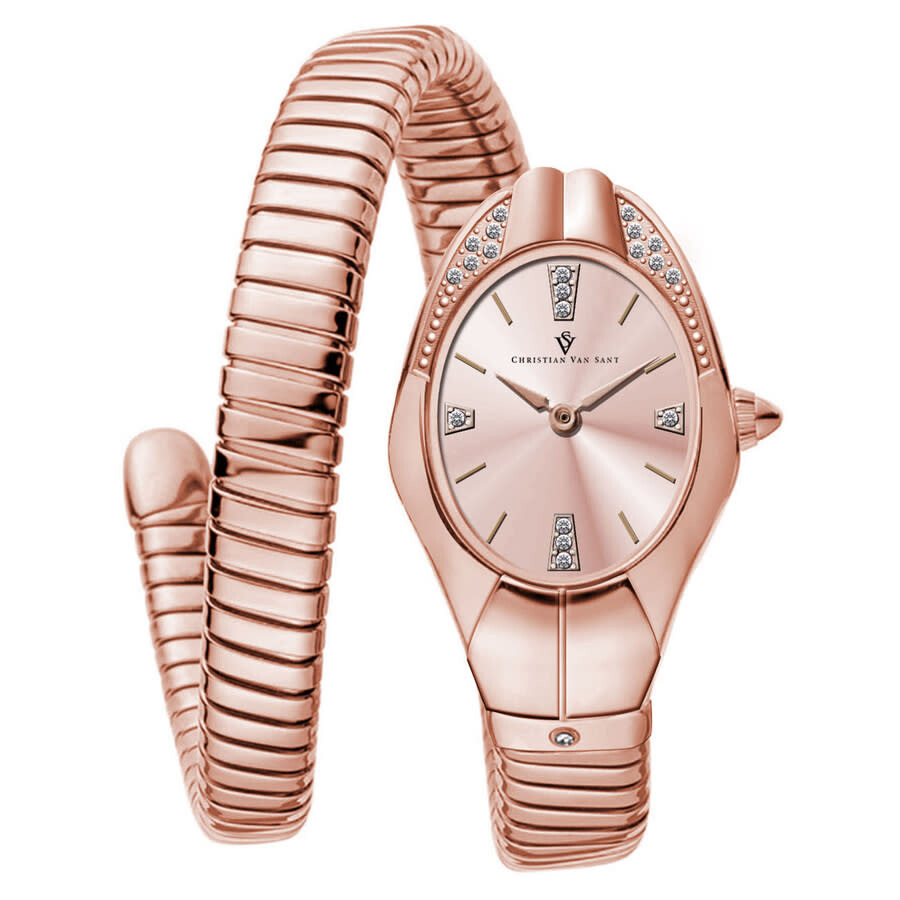 Christian Van Sant Naga Rose Gold-tone Dial Ladies Watch CV0889