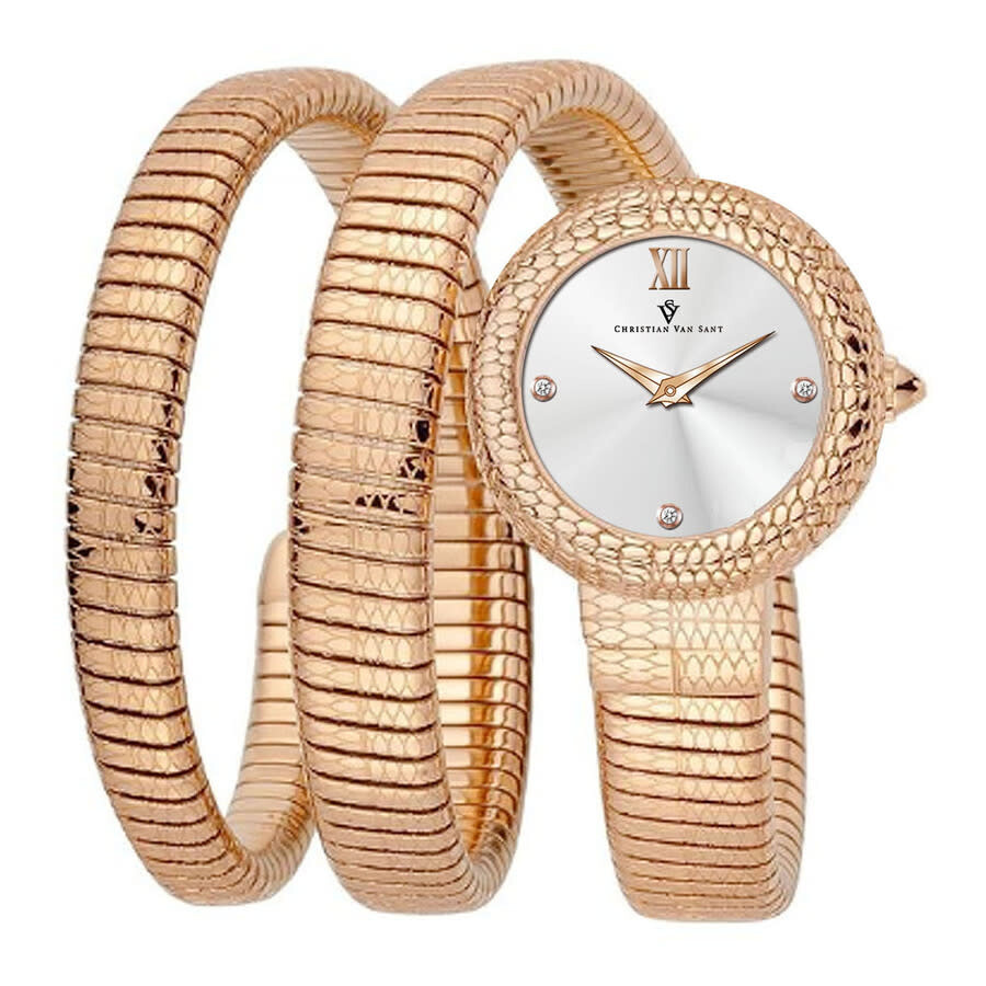Christian Van Sant Naga Quartz Silver Dial Ladies Watch CV0891