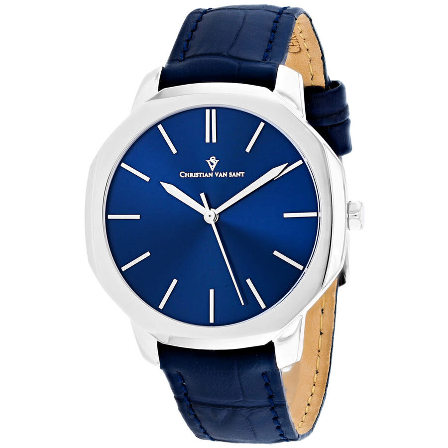 Christian Van Sant Octavius Slim Quartz Blue Dial Men's Watch CV0532