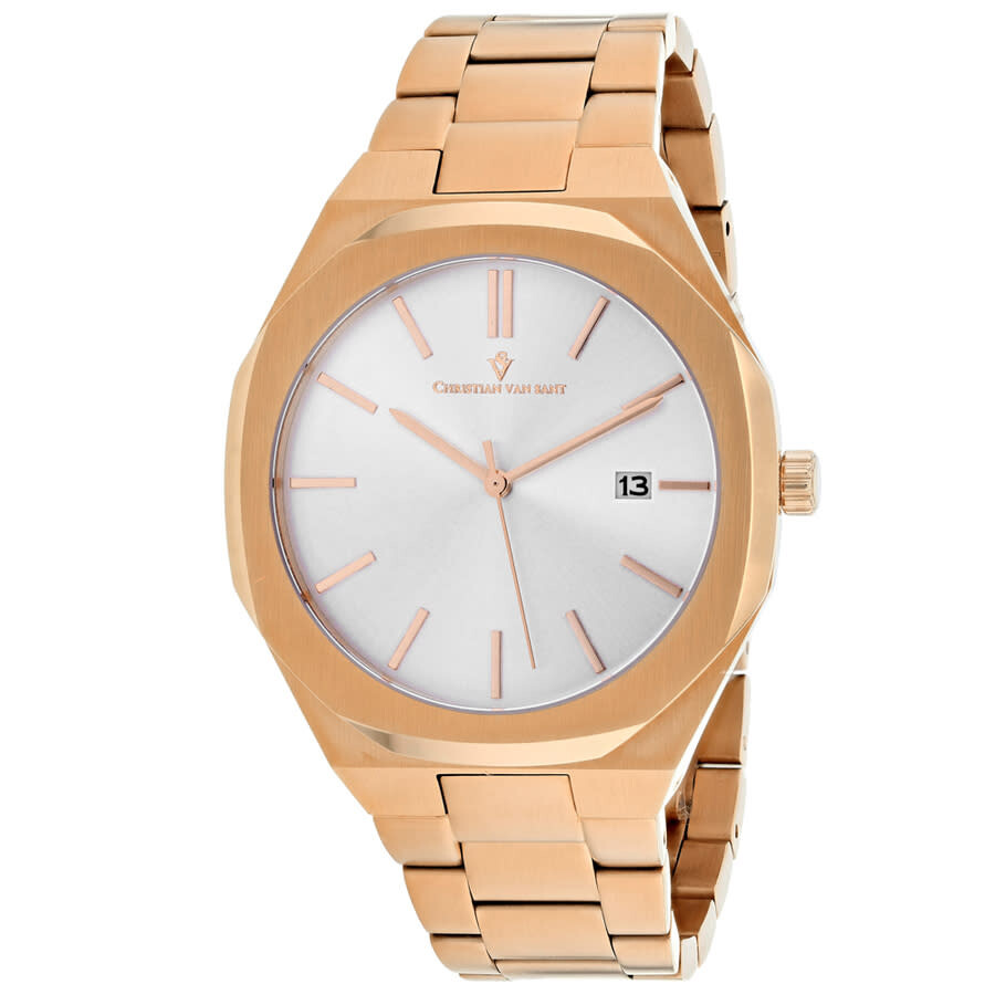 Christian Van Sant Octavius Slim Quartz Silver Dial Men's Watch CV0523