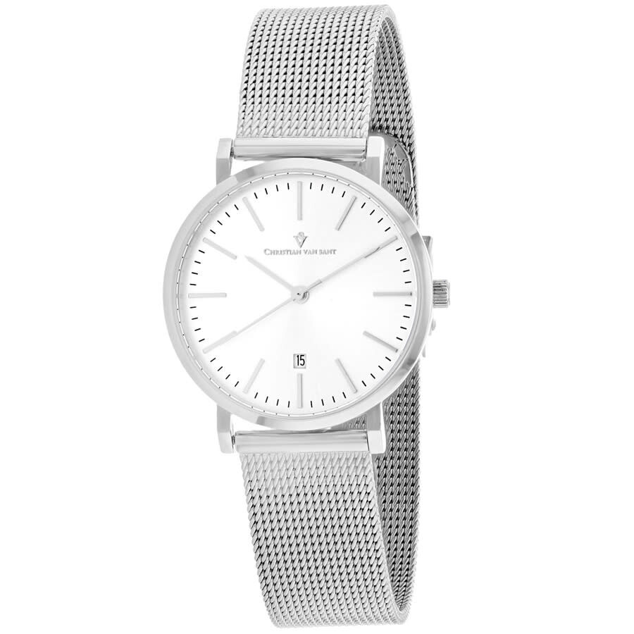 Christian Van Sant Paradigm Quartz Silver Dial Ladies Watch CV4223