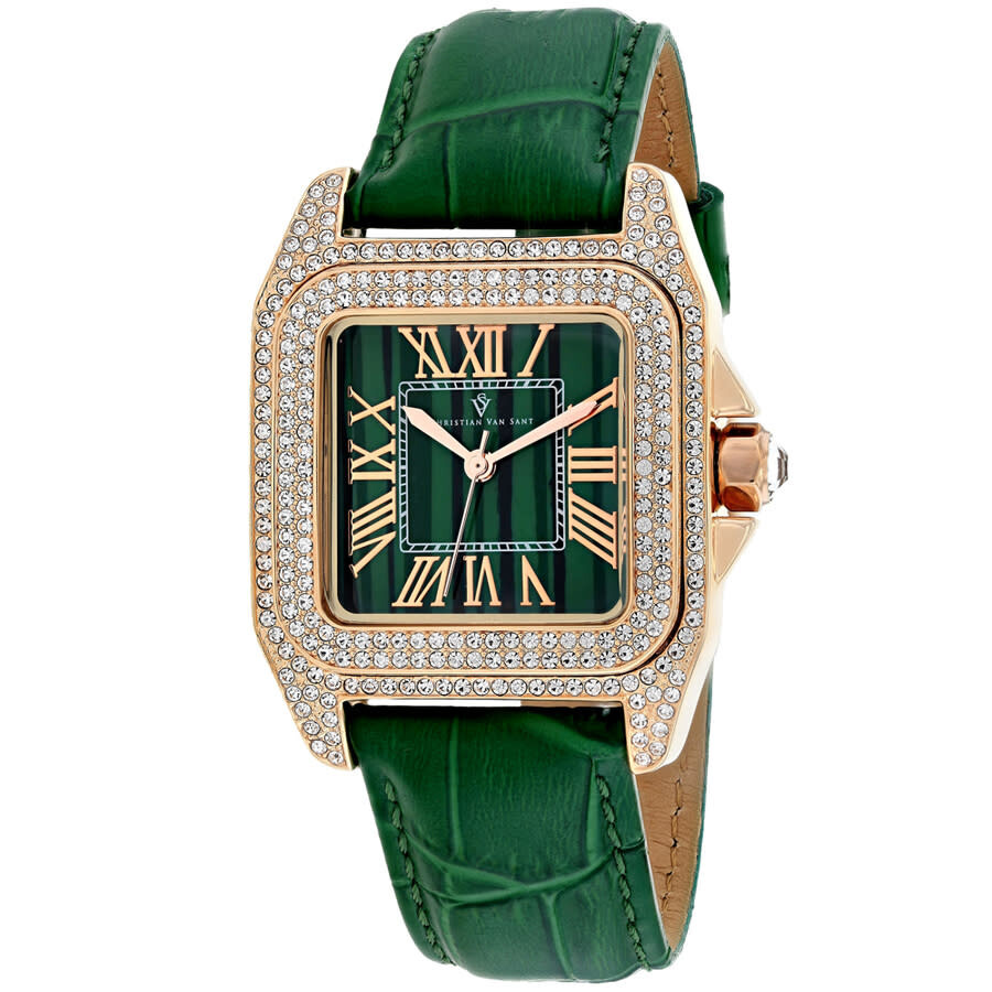Christian Van Sant Radieuse Quartz Green Dial Ladies Watch CV4424