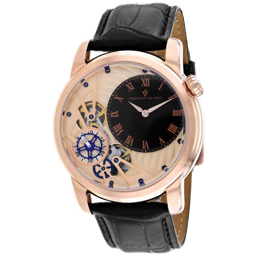 Christian Van Sant Sprocket Auto-Quartz Rose Gold Dial Men's Watch CV1546