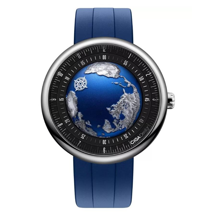 Ciga Design U Series Blue Planet Atlantic Ocean Automatic Blue Dial Men's Watch U039-SU01-W6U