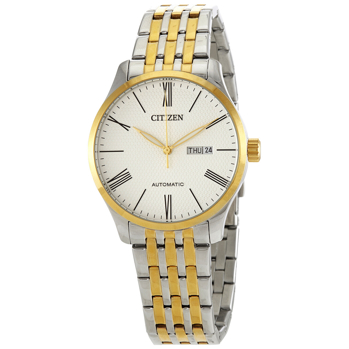 Citizen Automatic White Dial Two-tone Men's Watch NH8354-58A
