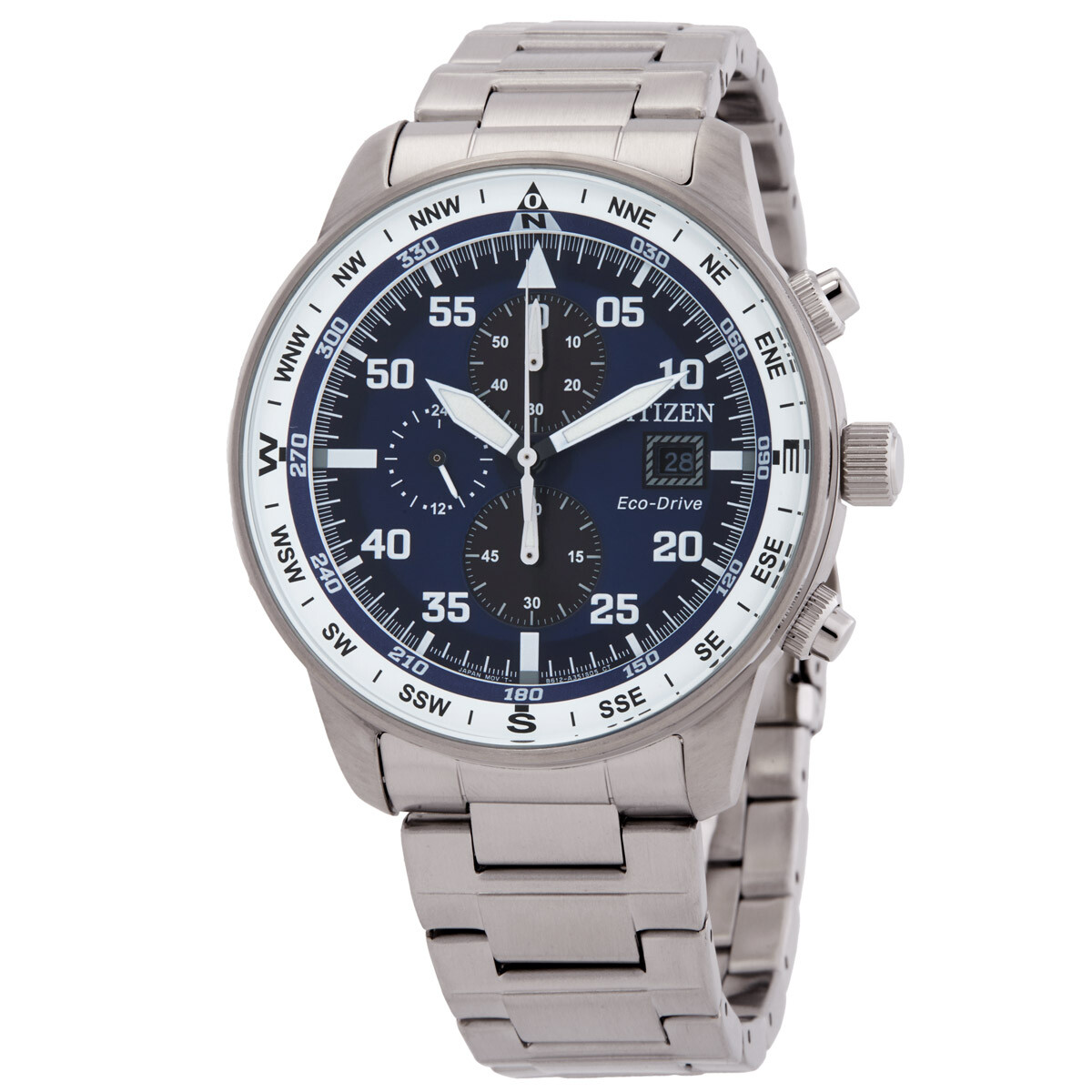 Citizen Aviator Eco-Drive Chronograph Blue Dial Men's Watch CA0880-58L
