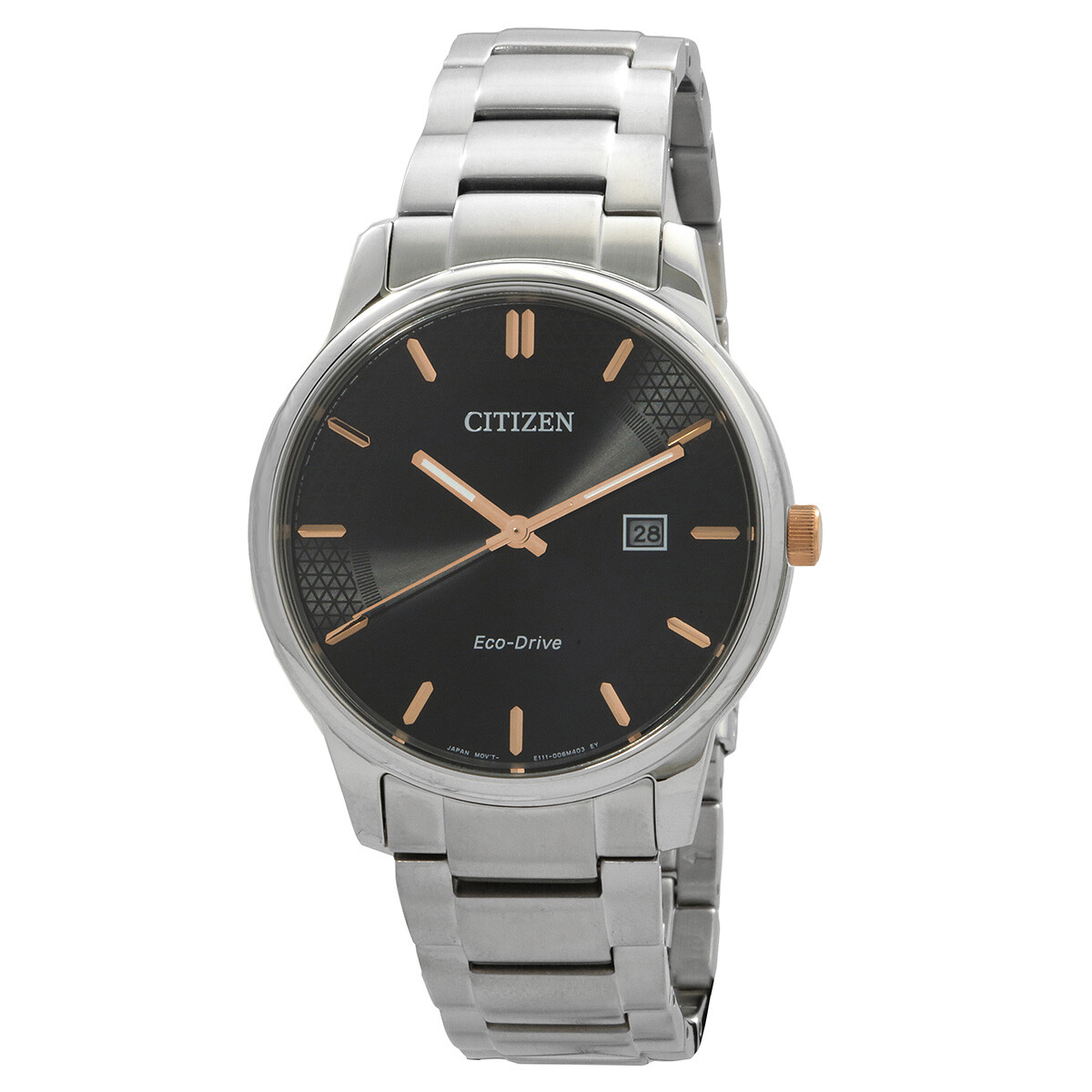 Citizen Black Dial Stainless Steel Band Men's Watch Bm6977-70E