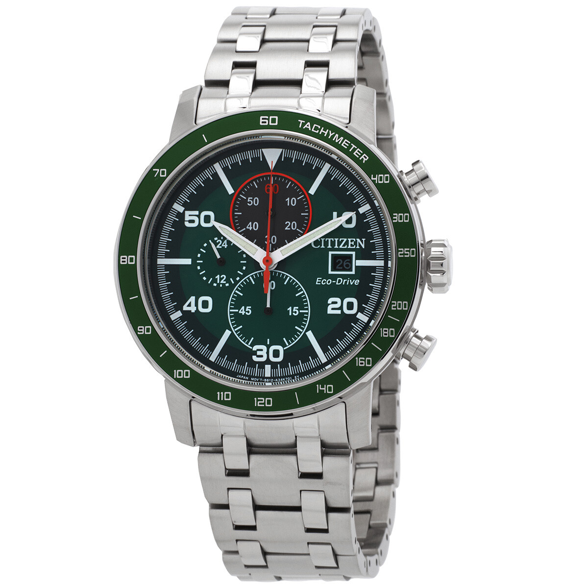 Citizen Brycen Chronograph Eco-Drive Green Dial Men's Watch CA0851-56X