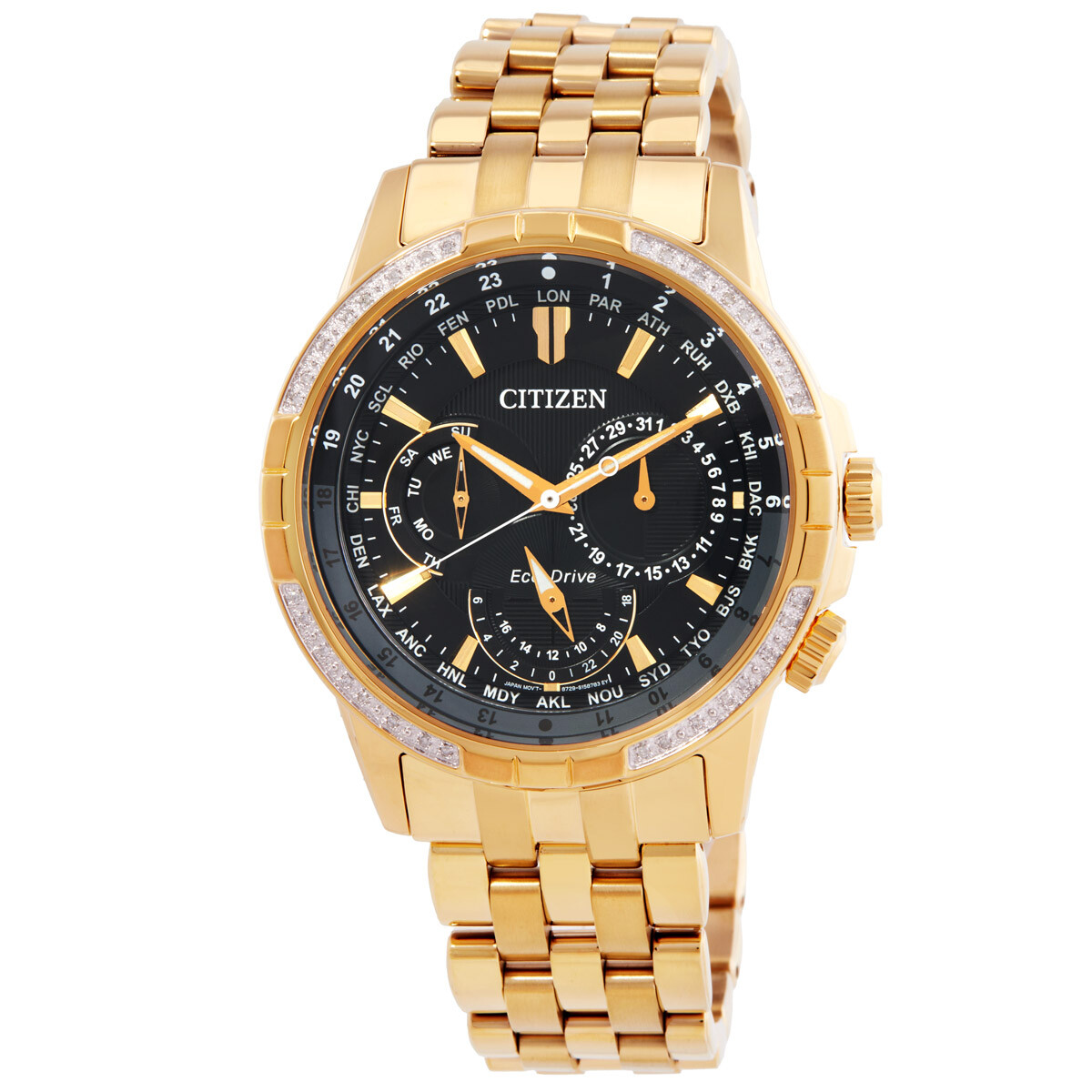 Citizen Chronograph Diamond Black Dial Men's Watch BU2082-56E